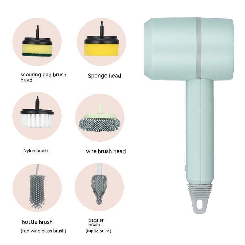 Electric Cleaning Dishwashing Brush Rechargeable Automatic Wireless Cleaning Brushes