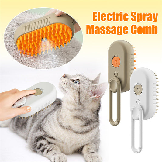 Cat Steam Hair Brush Steamy Dog Brush 3 In 1 Electric Spray Brushes For Massage Pet Grooming Comb