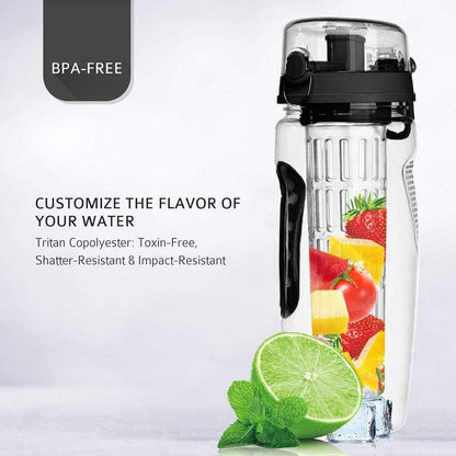 Water Fruit Bottle With Infuser Juice Shaker Drink Bottle | BPA Free Plastic