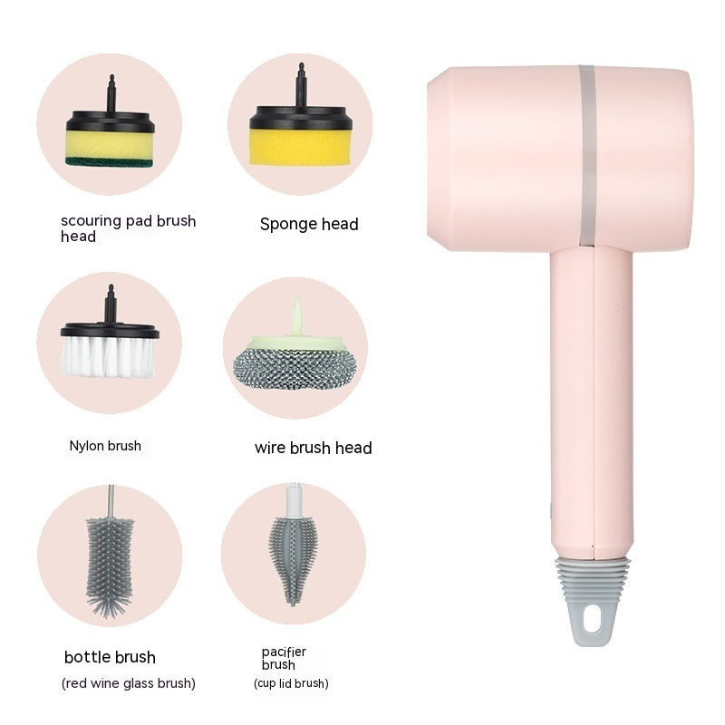 Electric Cleaning Dishwashing Brush Rechargeable Automatic Wireless Cleaning Brushes