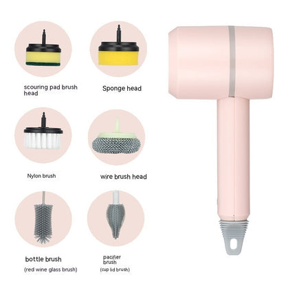 Electric Cleaning Dishwashing Brush Rechargeable Automatic Wireless Cleaning Brushes