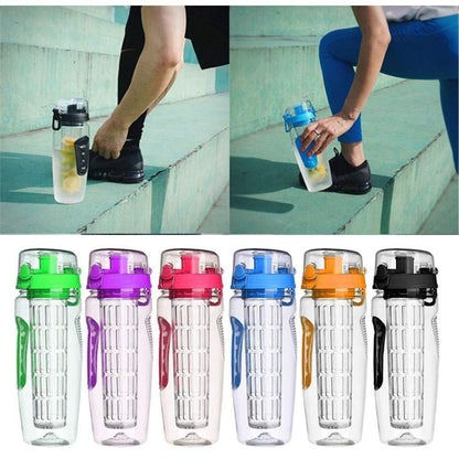 Water Fruit Bottle With Infuser Juice Shaker Drink Bottle | BPA Free Plastic